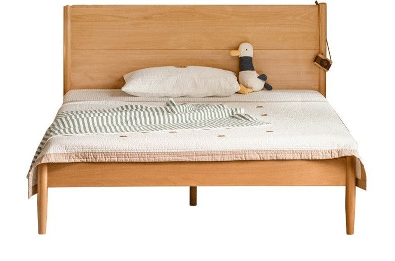 Bed simple boys and girls Beech solid wood"