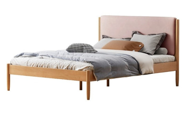 Bed simple boys and girls Beech solid wood")