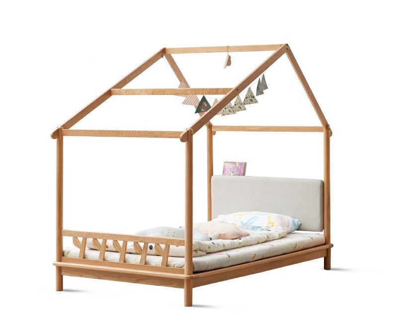 House bed Oak solid wood"