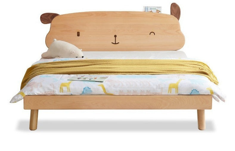 Cute dog bed Oak solid wood"