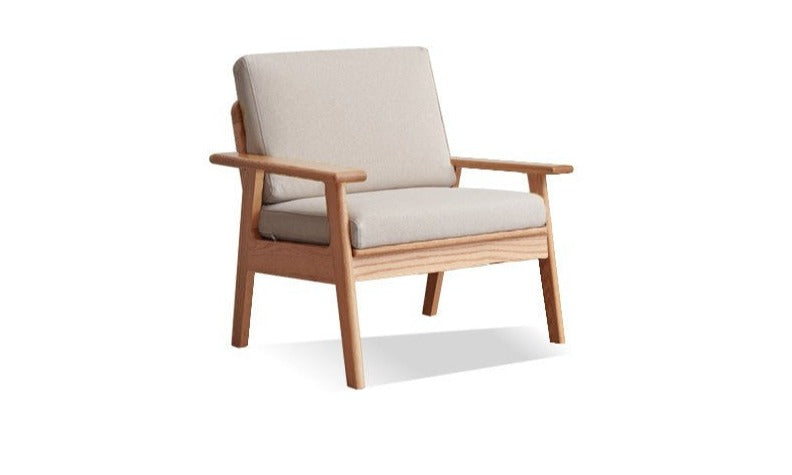 Oak solid wood  fabric sofa"