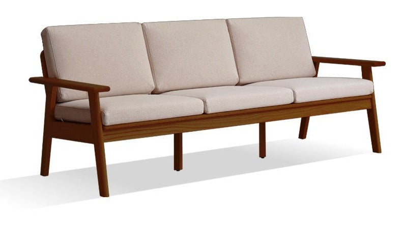 Oak solid wood  fabric sofa-