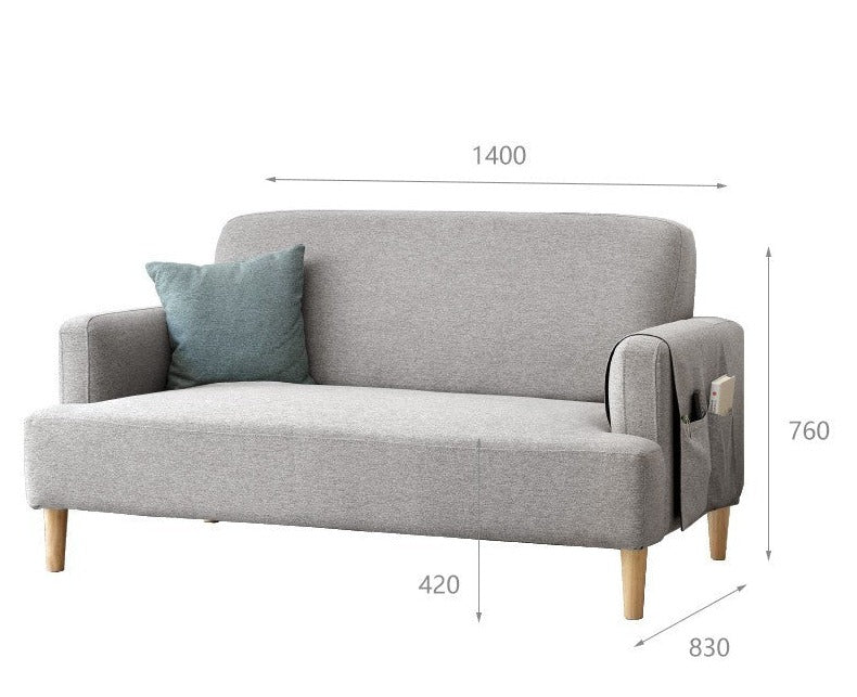 Double fabric sofa, scandinavian-