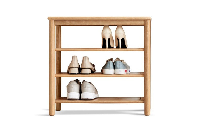 Multi-layer Shoe Storage Bench Oak solid wood"+