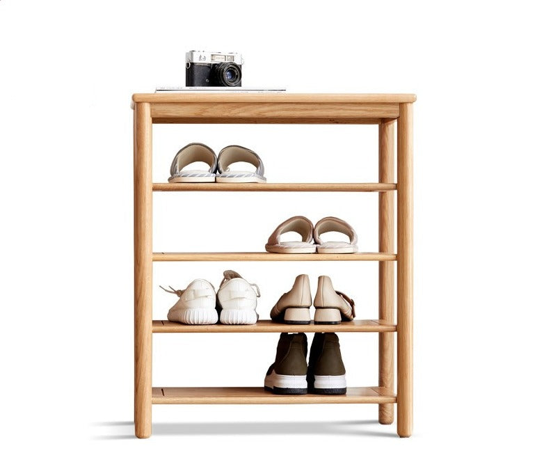 Multi-layer Shoe Storage Bench Oak solid wood"+