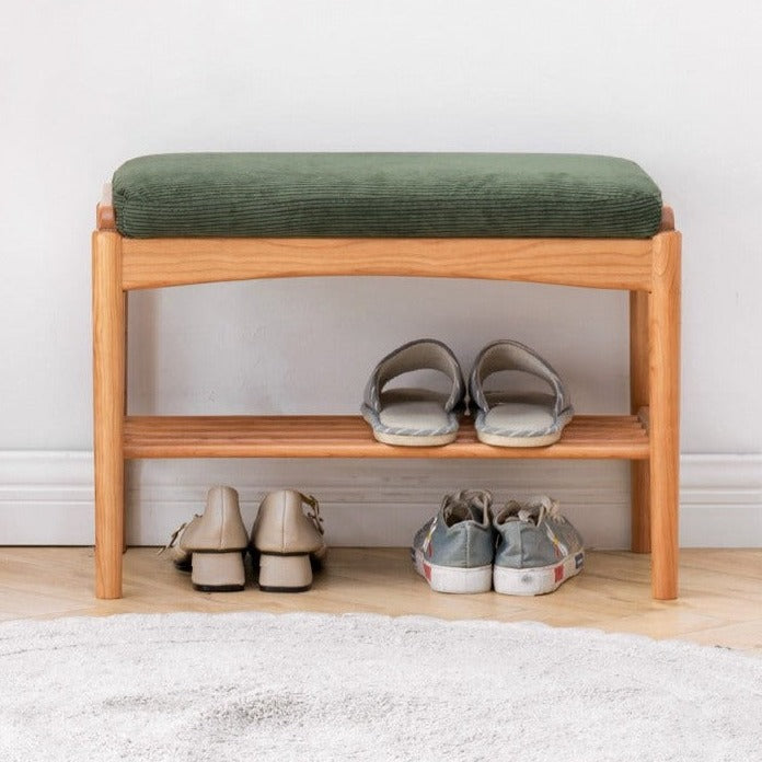 Cherry wood deals storage bench