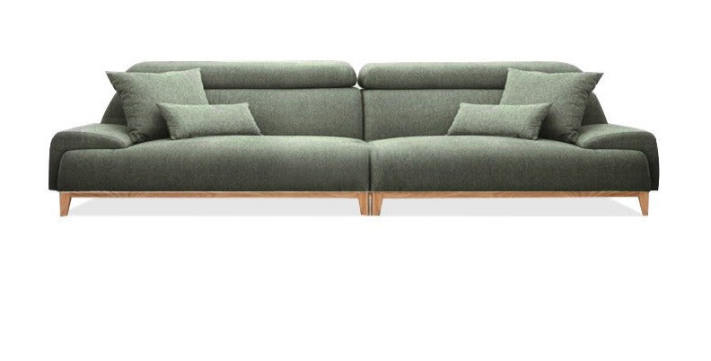 Corner fabric sofa adjustable headrest+