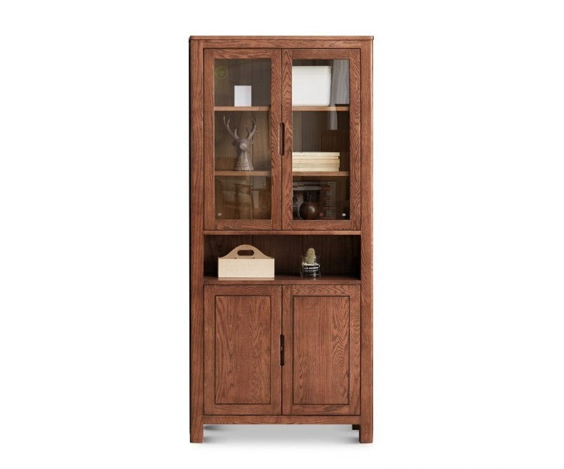 Bookcase combination Oak solid wood"
