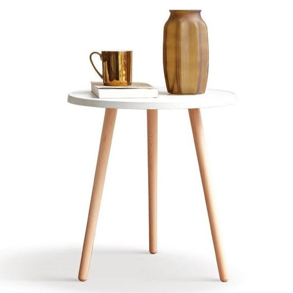 Ash solid wood side table-