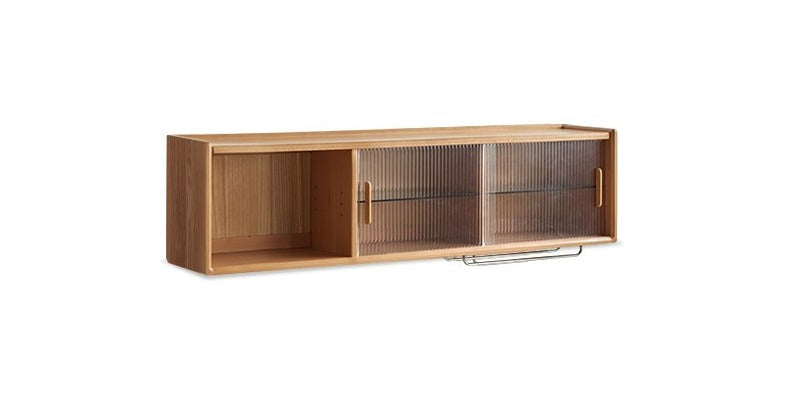 Beech Solid wood wall-mounted sideboard cabinet locker"