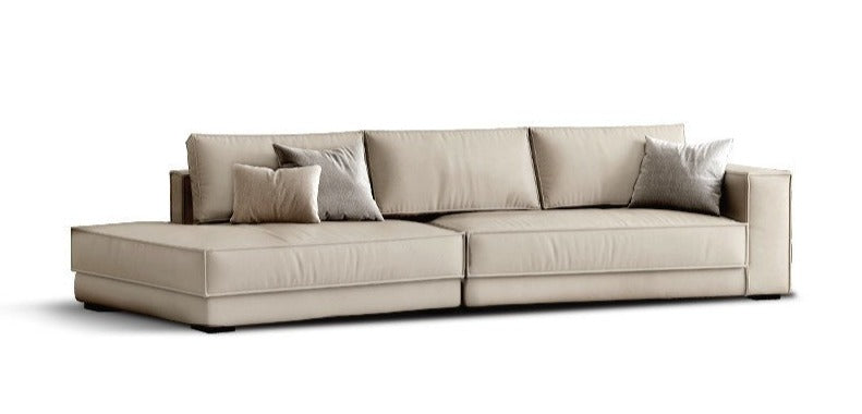 Italian Special-Shaped Corner Fabric Down Sofa+