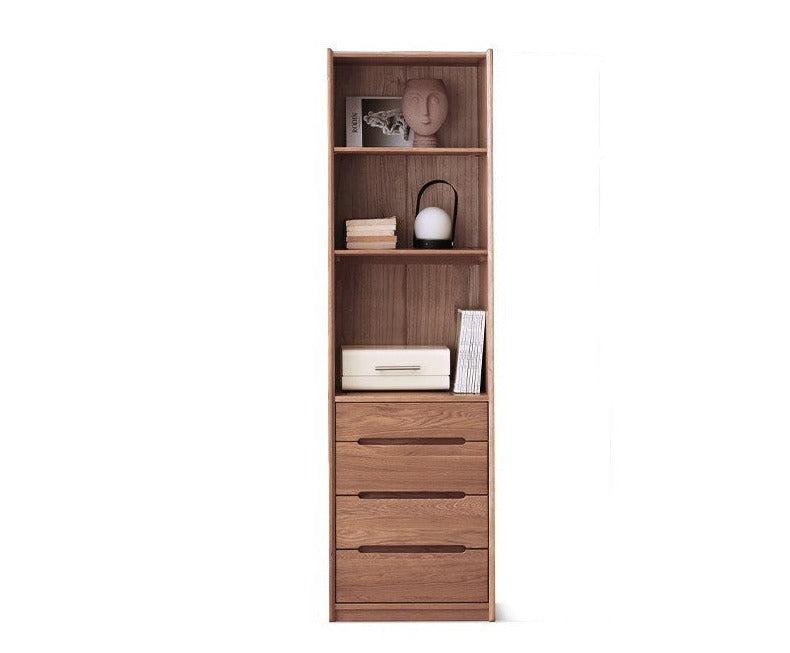 Oak solid wood bookcase free combination floor-to-ceiling bookshelf -