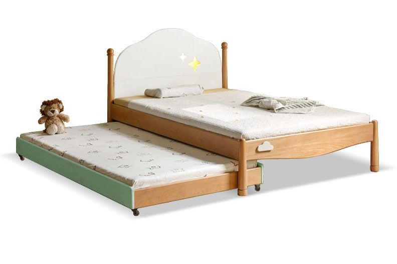 Kids bed multi-functional bunk bed Oak solid wood"