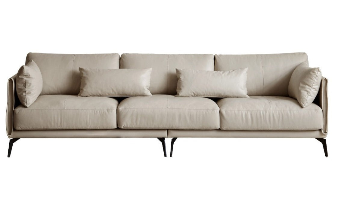 Off-white leather sofa-