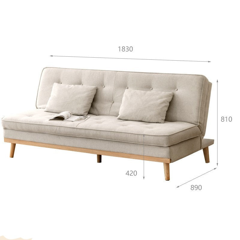 Beech solid wood folding Sleeper Fabric sofa+