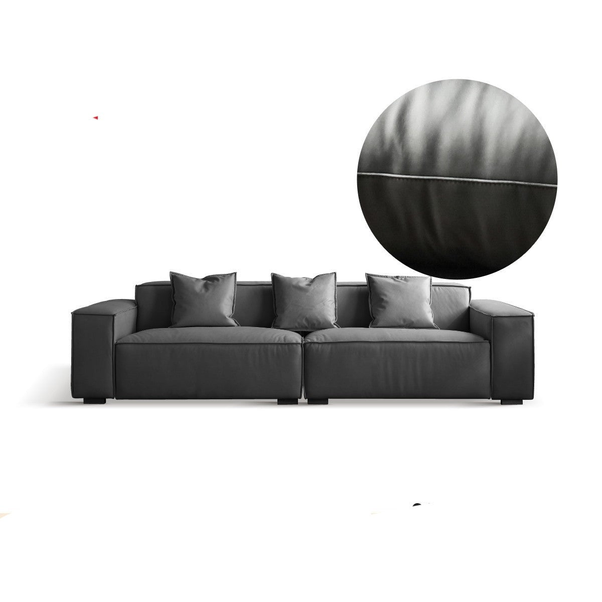 Simple black online sofa