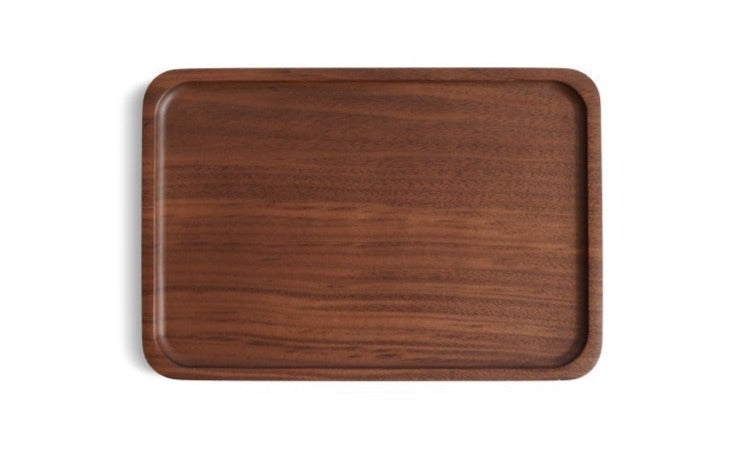 Black walnut solid wood fruit plate tray"