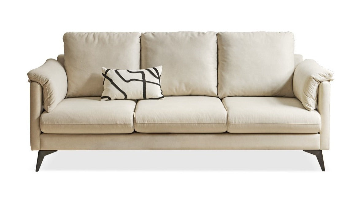 Technology Cloth Glutinous Rice White Sofa)