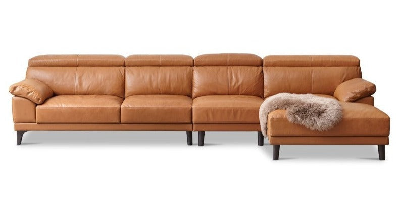 Italian Style Minimalist Leather Sofa