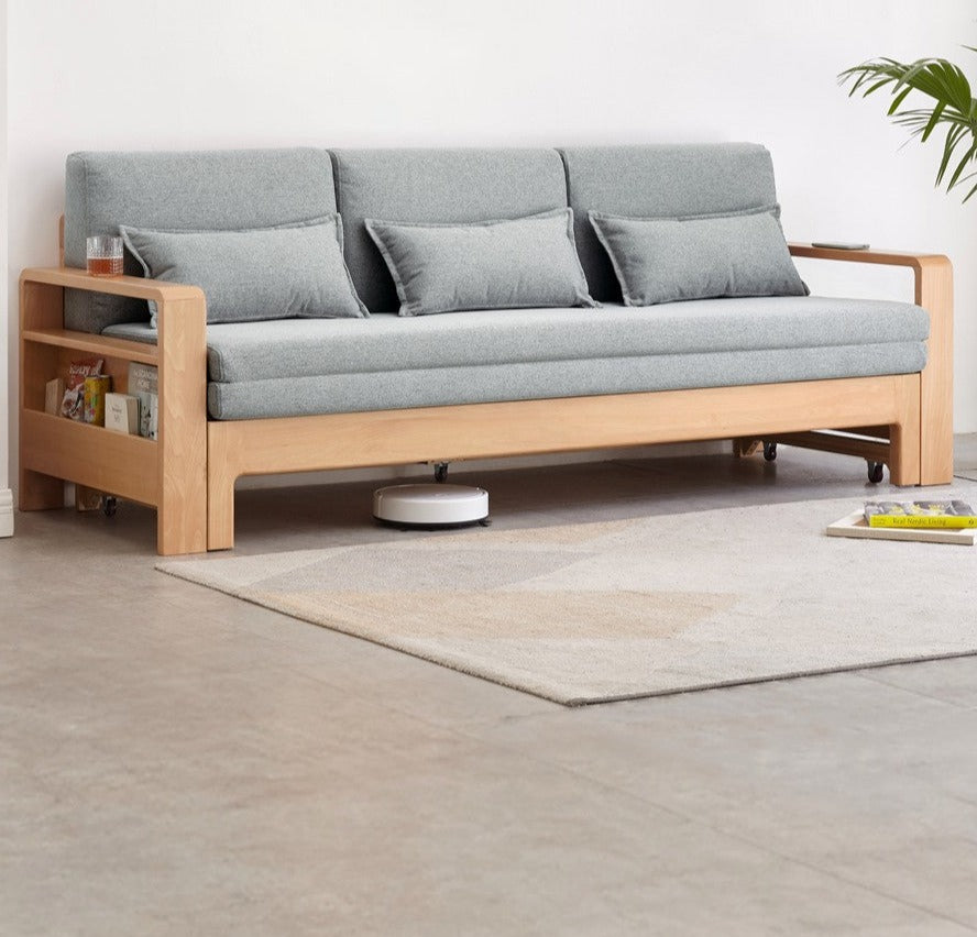Oak, Beech solid wood Sleeper sofa*