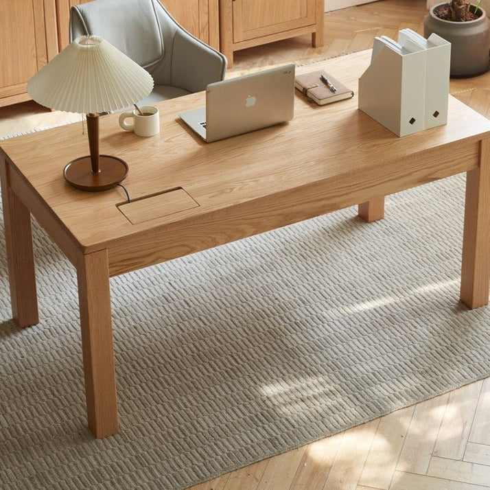 Oak Solid wood large office desk -