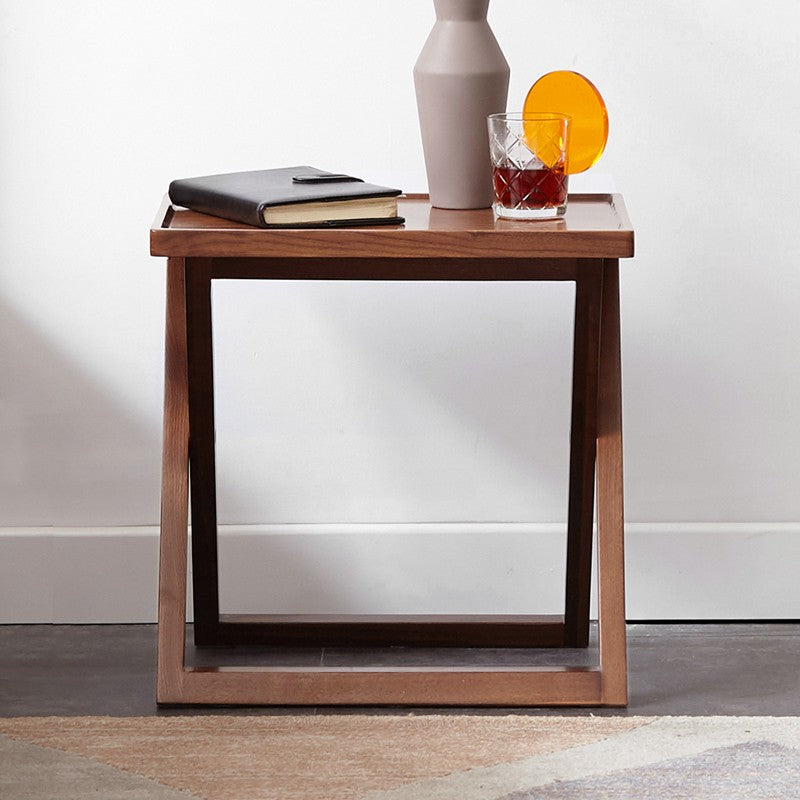 Black Walnut Solid Wood Side Table-
