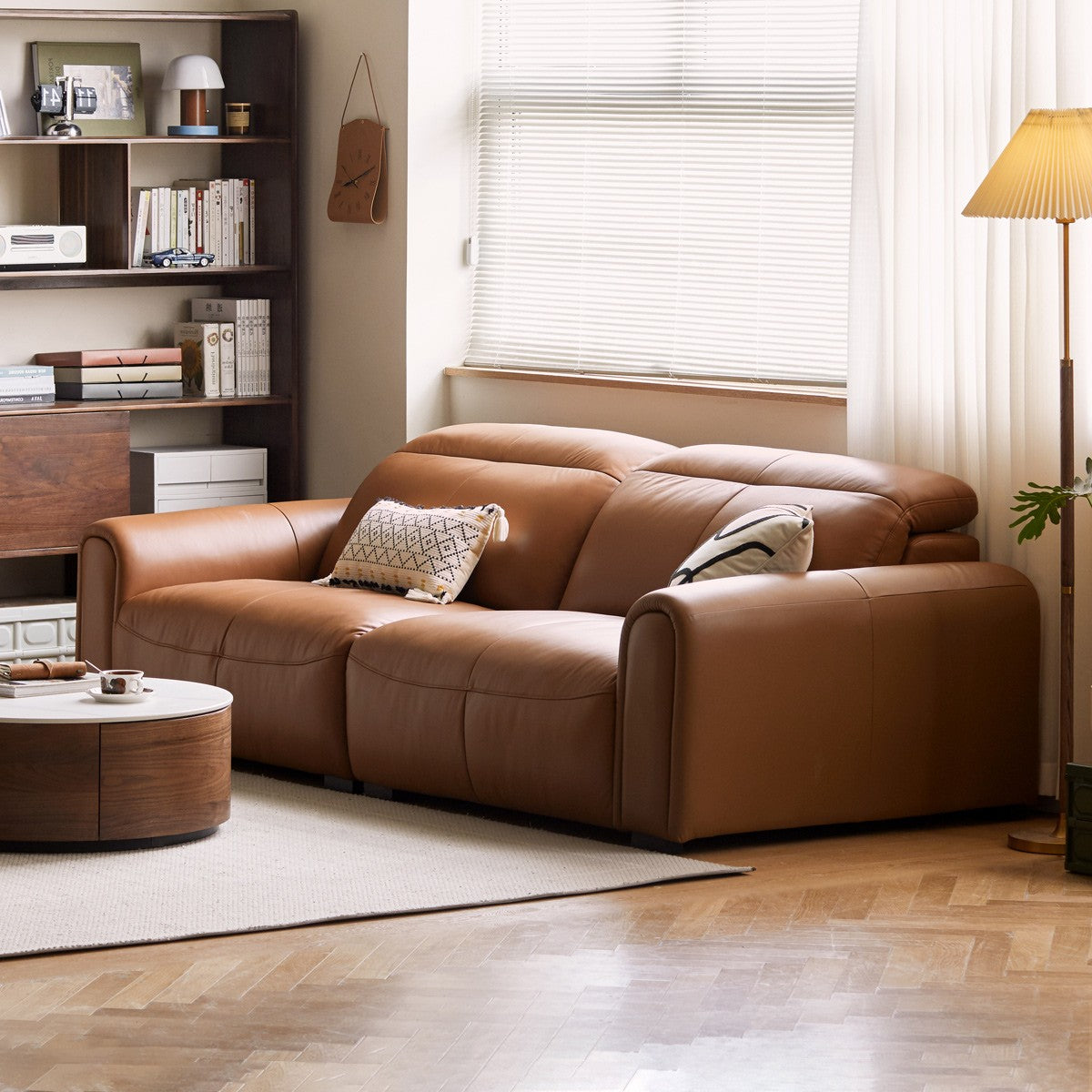 Italian Light Luxury Genuine Leather Sofa - Head Layer Cowhide+