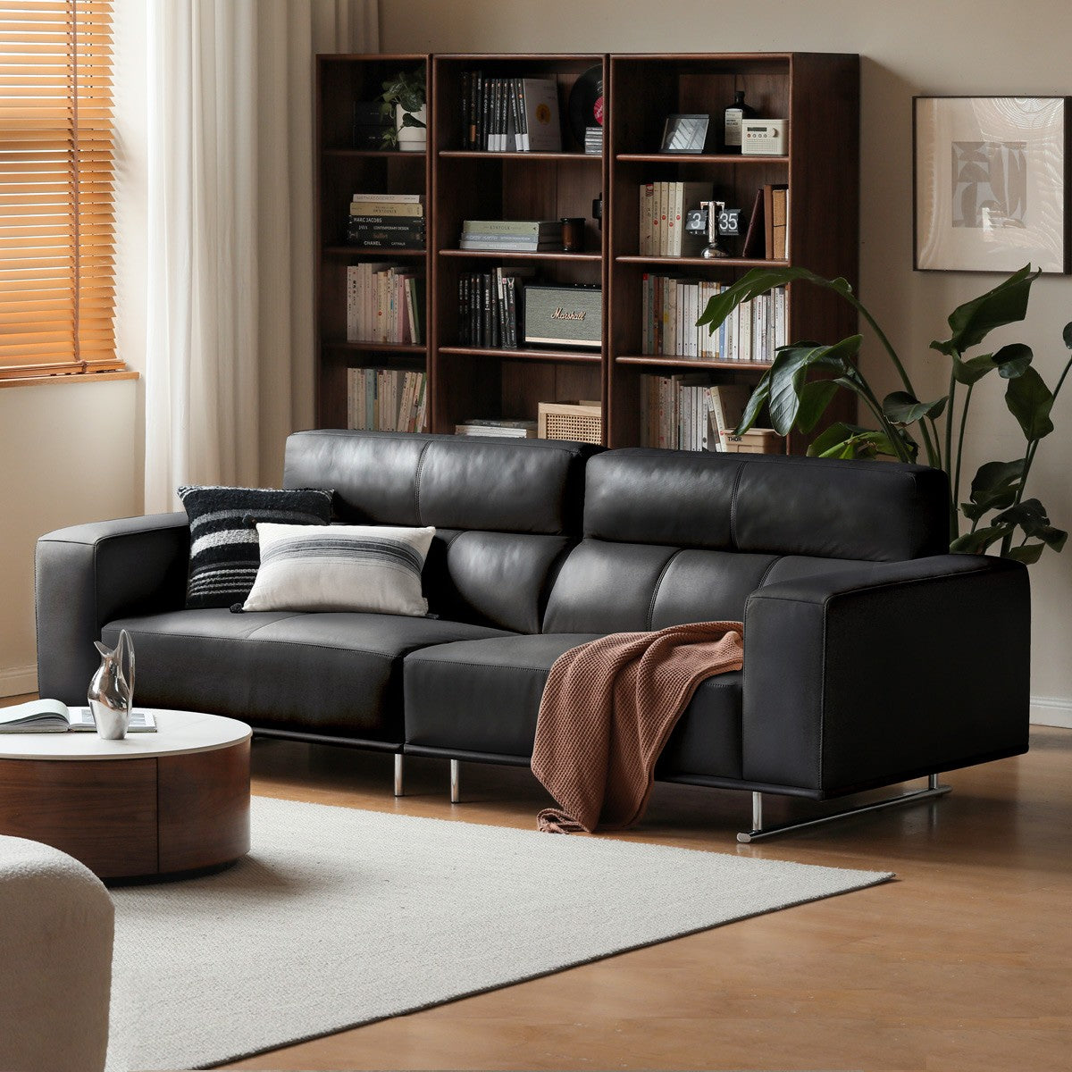 Genuine Leather Sofa Modern, Head Layer Cowhide +