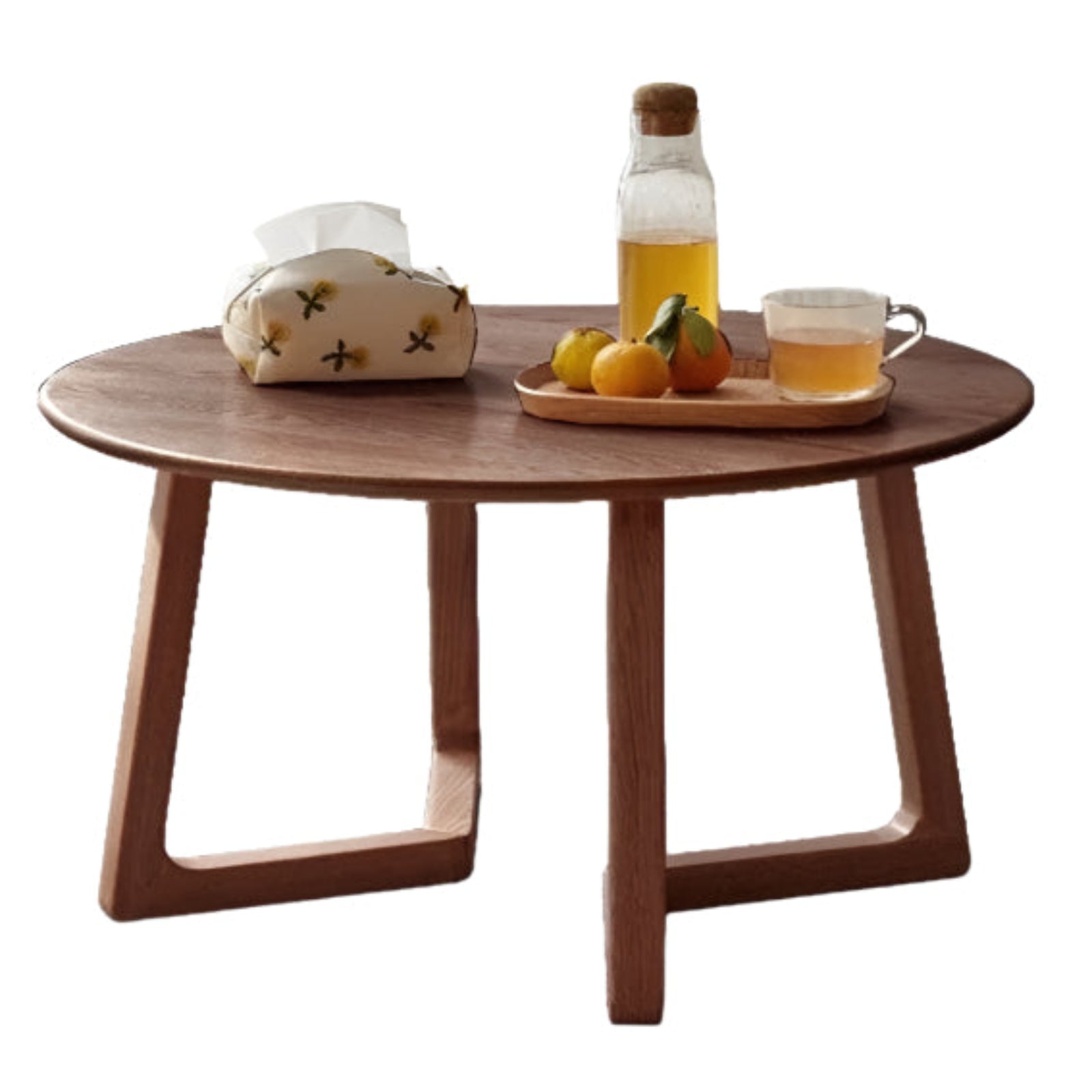 Oak, Beech Solid Wood Round Coffee Table