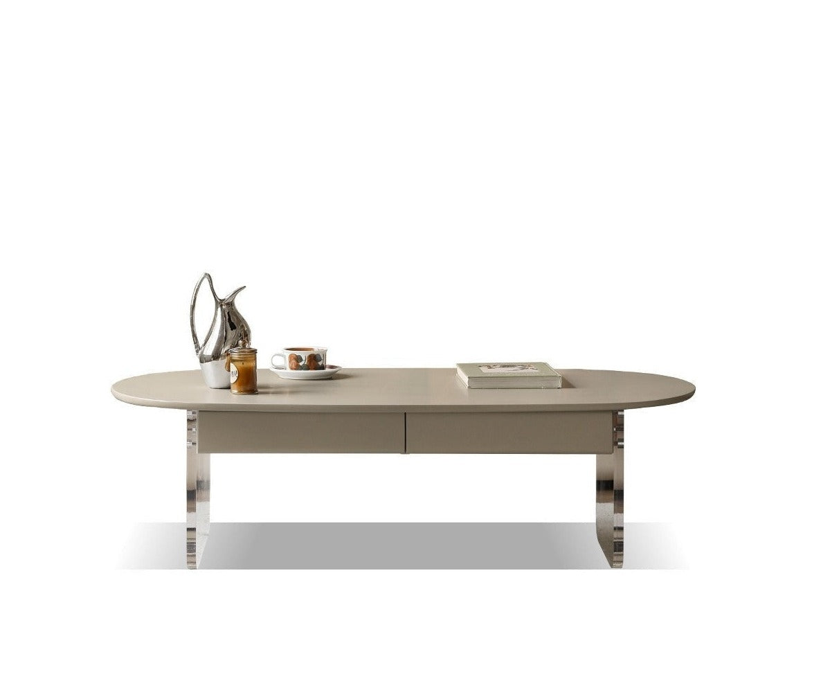 Acrylic light luxury coffee table Poplar solid wood"