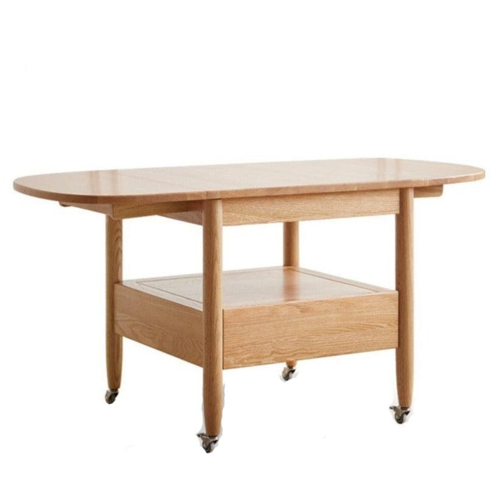 Oak, Beech Solid Wood Folding Mobile Coffee Table