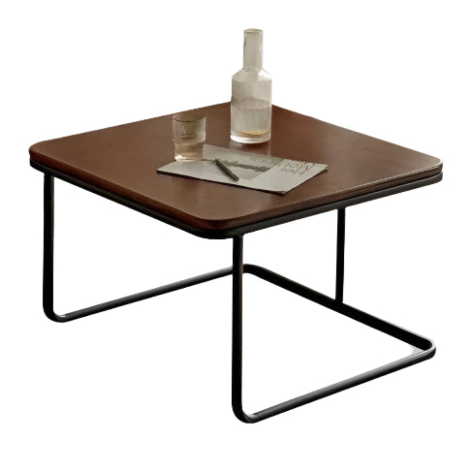 Sandalwood, Oak, Black Walnut Solid Wood Slate Top Coffee Table