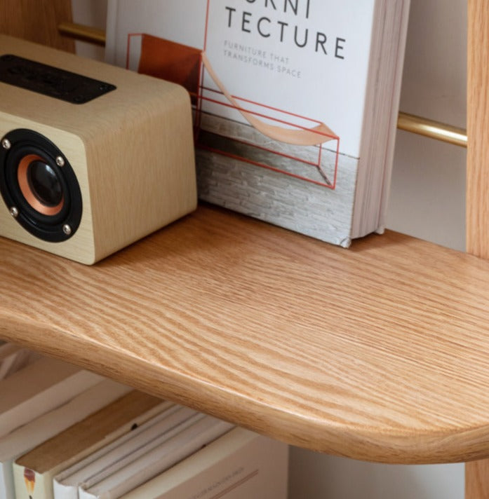 Oak solid wood Corner bookshelf -