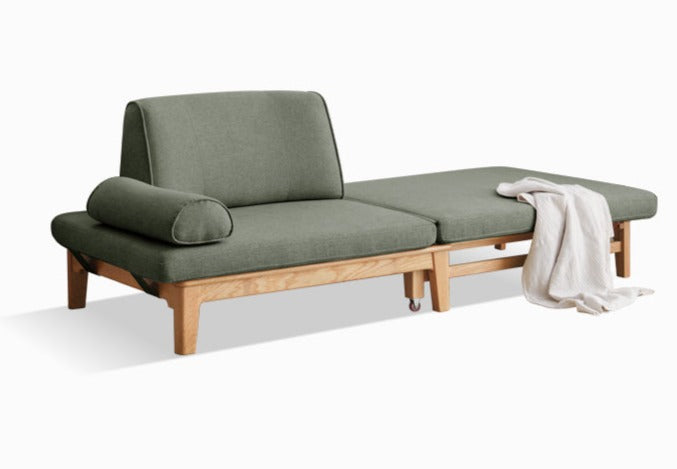 Sitting-bed foldable sofa Oak solid wood-