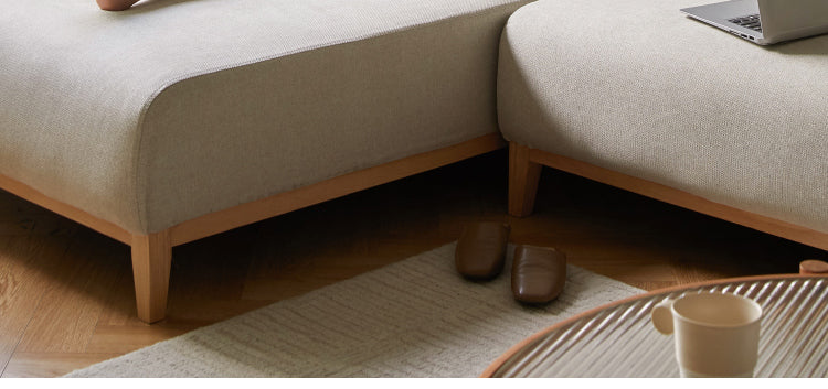 Corner fabric sofa adjustable headrest)