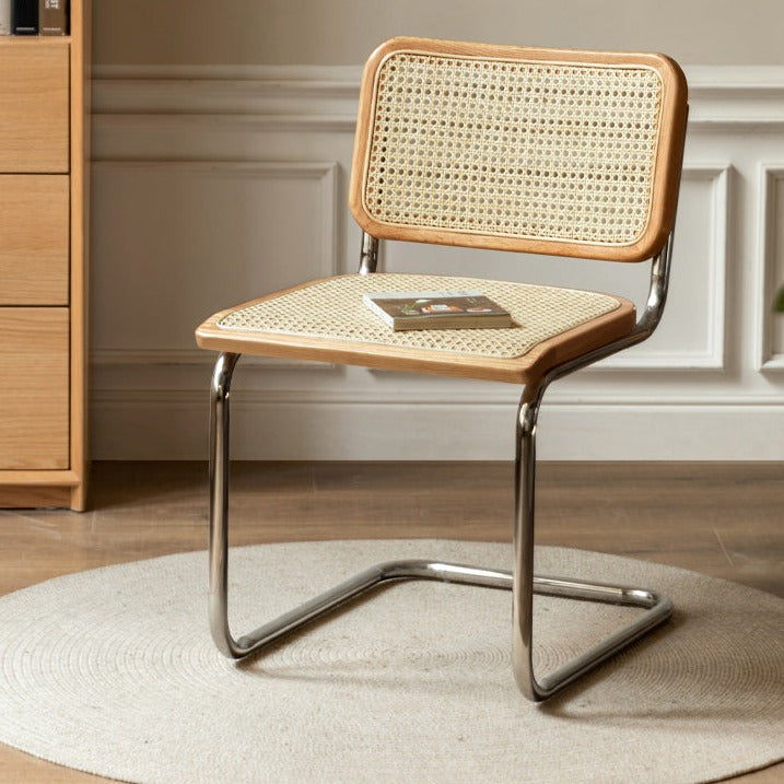 2 pcs set- Rattan Oak solid wood suspended chair-