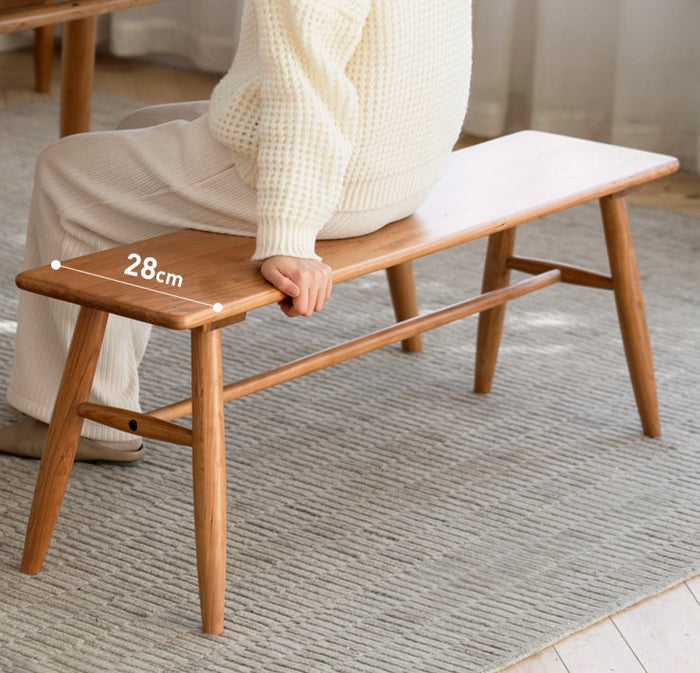 solid wood bench cherry wood bench modern minimalist bedroom bed end ...