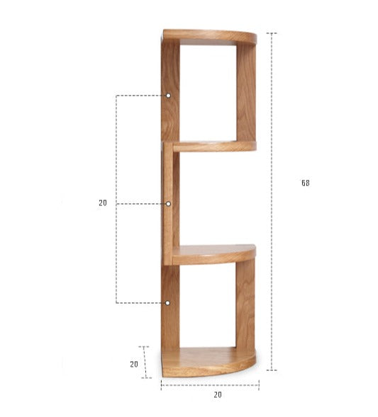 Сorner Table shelves Oak solid wood"