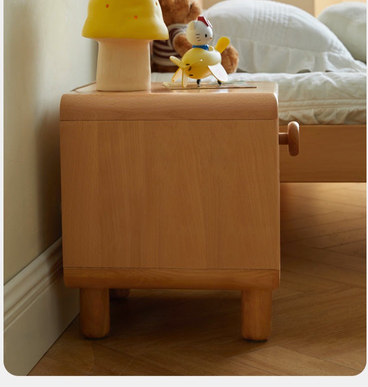 Kids nightstand Beech solid wood"