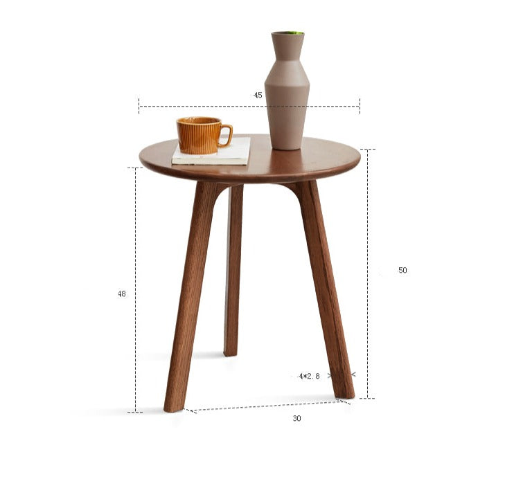 Oak solid wood side table"