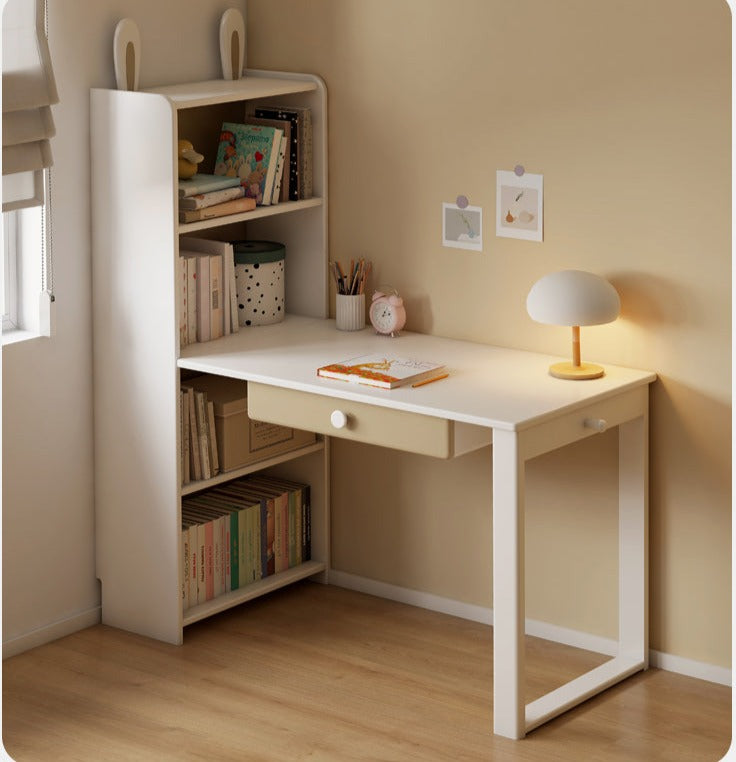 Desk Bookcase Combination Beech Solid Wood"