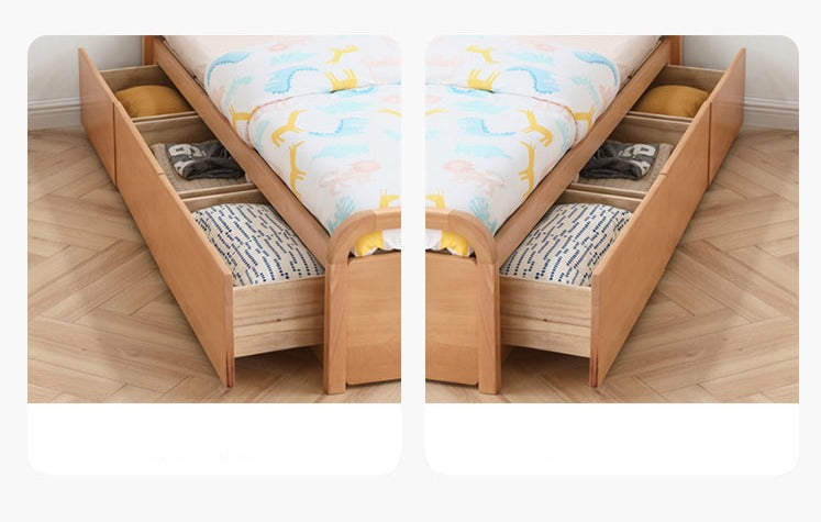 Beech solid wood kds bed")