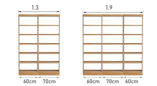 Oak solid wood Floor To Ceiling Bookshelves -