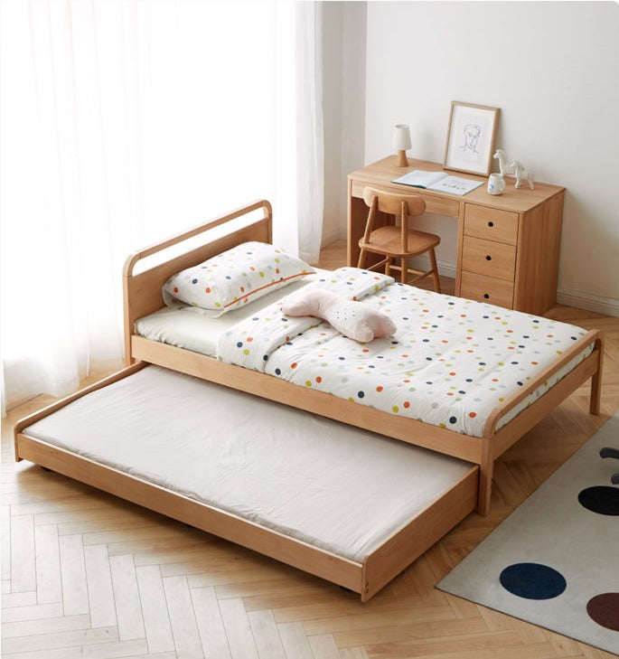 Space-saving bunk bed , mother's helper bed beech Solid wood"