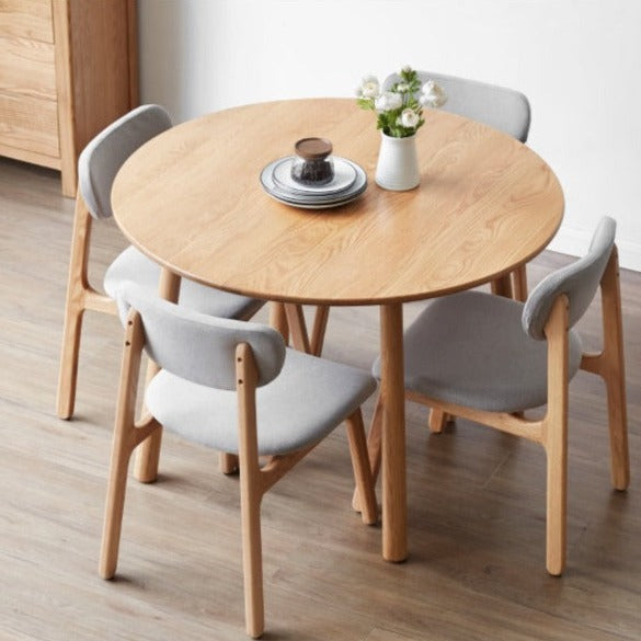Round dining table Oak solid wood"