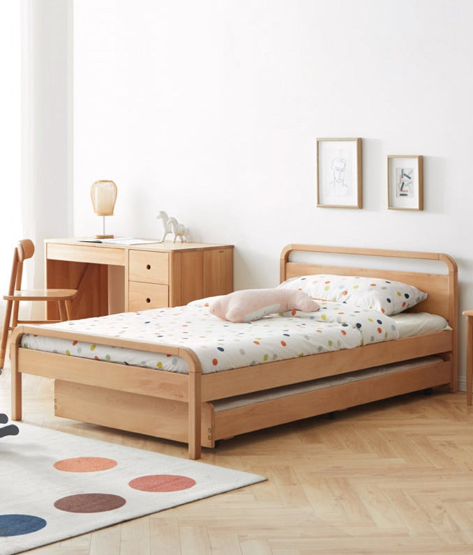 Beech solid wood bunk bed, sub-mother bed