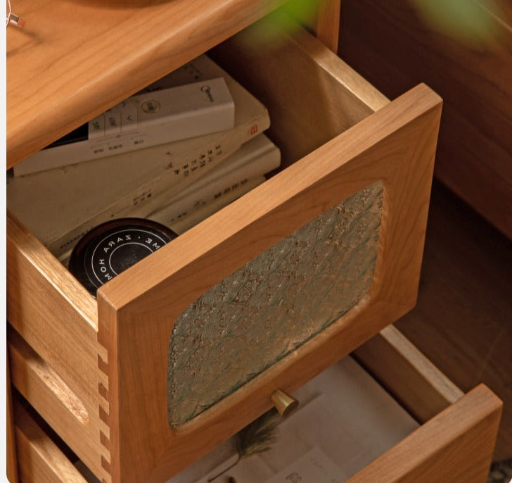 Cherry solid wood Nightstand.