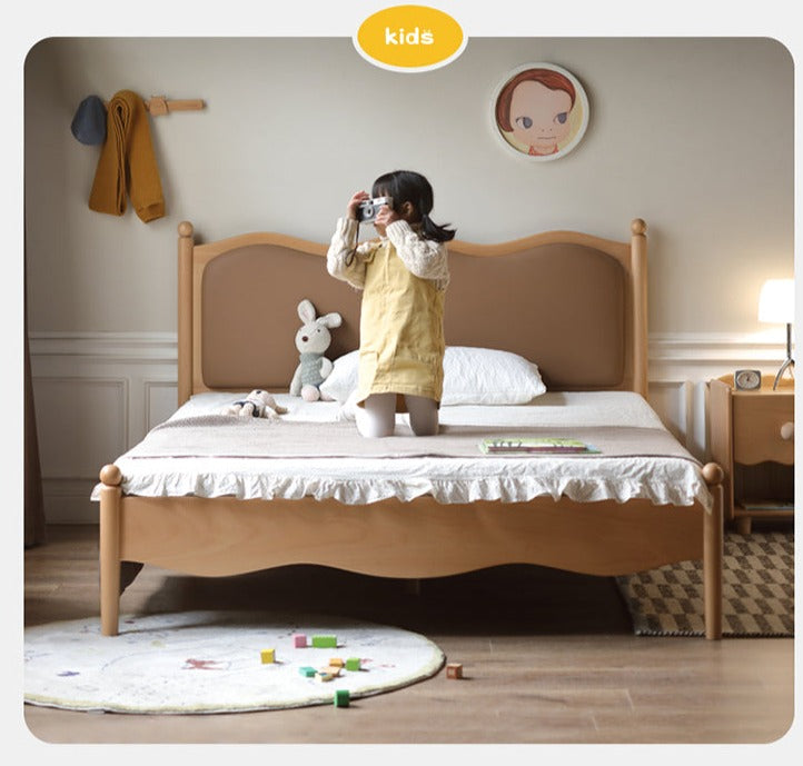 solid wood children s bed girl princess bed small apartment soft bed bedroom boy Mi 5 single bed