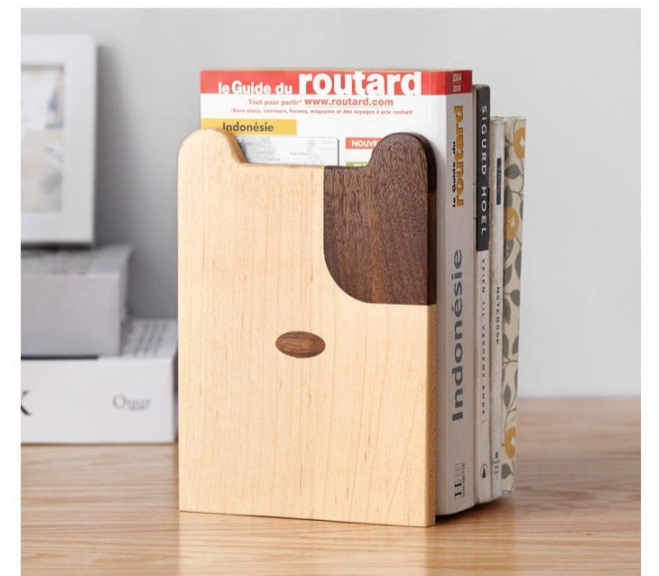 Solid wood book creative dog bear book clip"