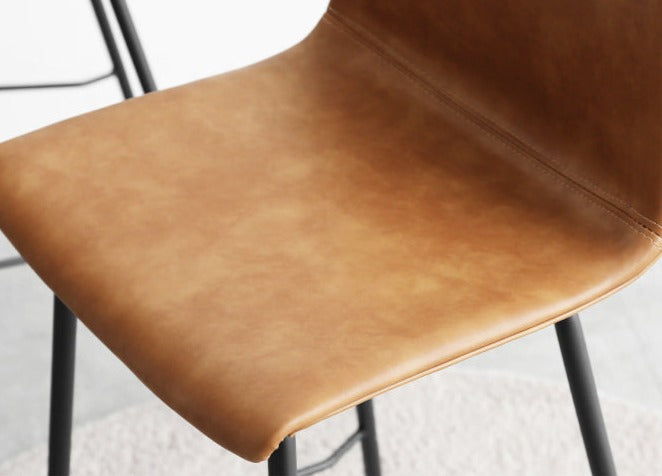 Iron bar chair brown"